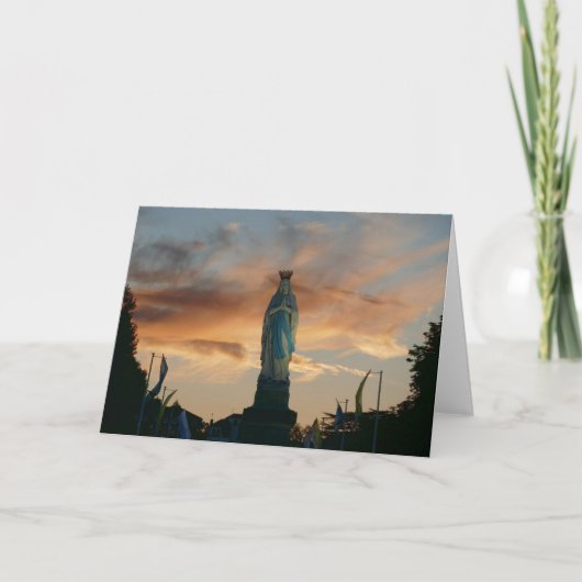 フランスのルルドの我々の婦人をめぐる夕暮れ カード (正面)