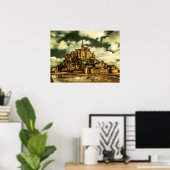 フランスのル・モン・サン・ミシェル。 ポスター (ホームオフィス)