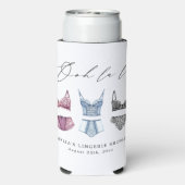 フランスのレースの下着 ブライダルシャワー スリム缶クーラー (Seltzer裏面)