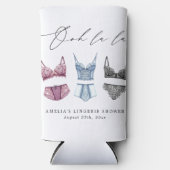 フランスのレースの下着 ブライダルシャワー スリム缶クーラー (正面)