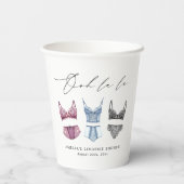 フランスのレースの下着 ブライダルシャワー 紙コップ (裏面)