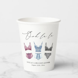 フランスのレースの下着 ブライダルシャワー 紙コップ