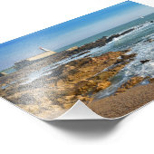 フランスのレ・サブル・ドローヌの岩の海岸線 フォトプリント            (角)