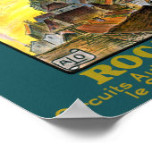 フランスのロカマドゥールヴィンテージ旅行ポスター復元 ポスター (角)