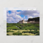 フランスのロワール地方の白いシャトー・ド・ビランディ ポストカード (正面/裏面)