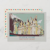 フランスのロワール渓谷にあるウセのシャトー ポストカード (正面/裏面)