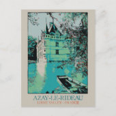 フランスのロワール渓谷のシャトー・アゼイ・ル・リデオ ポストカード (正面)