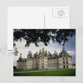 フランスのロワール・バレーにあるシャンボール城 ポストカード (正面/裏面)