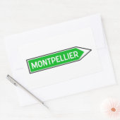 フランスのロードサイン、モンペリエ 長方形シール (封筒)