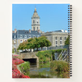 フランスのヴァンヌのチャンネルと教会はがき私 ノートブック (裏面)