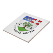 フランスのヴィルフランシュ・シュルメールの紋章 タイル (側面)