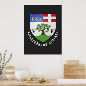 フランスのヴィルフランシュ・シュルメールの紋章 ポスター (キッチン)