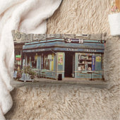 フランスのヴィンテージたばこ店 ランバークッション (ブランケット)