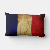 フランスのヴィンテージのグランジなスタイルの装飾用クッションの旗 ランバークッション (裏面)