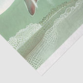 フランスのヴィンテージエレガントセージキャットデコップページ 薄葉紙 (詳細)