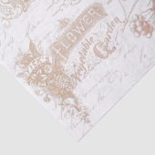 フランスのヴィンテージスクリプトエフェメラタイポグラフィピンク 薄葉紙 (詳細)