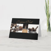 フランスのヴィンテージスタイルクリスマスカード シーズンカード (正面)