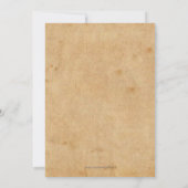 フランスのヴィンテージトップハットの華美ゲイ結婚式の招待 招待状 (裏面)