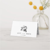 フランスのヴィンテージバラ プレイスカード (裏面)