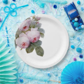 フランスのヴィンテージバラ ペーパープレート (パーティー)