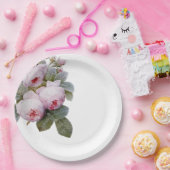 フランスのヴィンテージバラ ペーパープレート (パーティー)