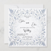 フランスのヴィンテージフローラ結婚式招待状 招待状 (正面)