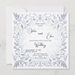 フランスのヴィンテージフローラ結婚式招待状 招待状