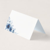 フランスのヴィンテージブルー結婚フローラ座席表 (裏面)