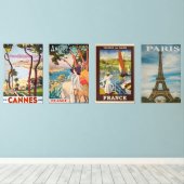 フランスのヴィンテージポスター (ウッドフロア)