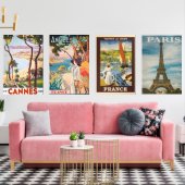 フランスのヴィンテージポスター (リビング)