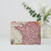 フランスのヴィンテージマップ ポストカード (スタンド正面)