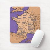 フランスのヴィンテージマップ マウスパッド (マウス)
