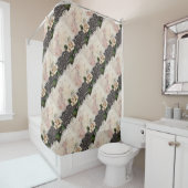 フランスのヴィンテージレースビクトリアン白いローズ シャワーカーテン (インサイチュ)