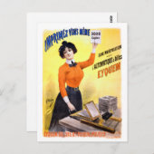 フランスのヴィンテージ広告のポスター復元 ポストカード (正面/裏面)