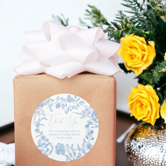 フランスのヴィンテージ感謝していブライダルシャワー ラウンドシール