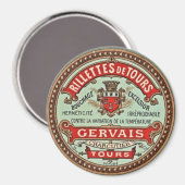 フランスのヴィンテージ料理ラベル冷蔵庫用マグネット マグネット (正面/裏面)