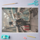 フランスのヴィンテージ旅行ネズミの切り離し 薄葉紙 (クラフト)