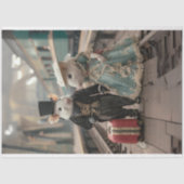 フランスのヴィンテージ旅行ネズミの切り離し 薄葉紙 (正面)