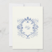 フランスのヴィンテージ結婚フローラサンキューカード サンキューカード (裏面)