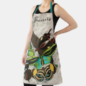 フランスのヴィンテージ蝶イラストレーション-1 エプロン (インサイチュ)