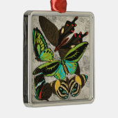 フランスのヴィンテージ蝶イラストレーション-1 メタルオーナメント (右)