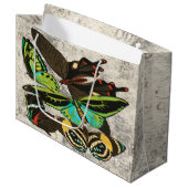 フランスのヴィンテージ蝶イラストレーション-1 ラージペーパーバッグ (正面アングル)