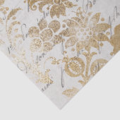 フランスのヴィンテージ金ゴールドフローラの切り離しティッシュペーパー 薄葉紙 (詳細)