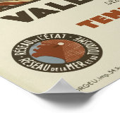 フランスのヴィンテージ鉄道旅行ポスターセントヴァレリー ポスター (角)