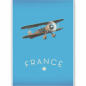 フランスのヴィンテージ飛行用ポスター シール (正面)
