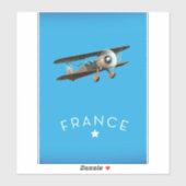 フランスのヴィンテージ飛行用ポスター シール (シート)