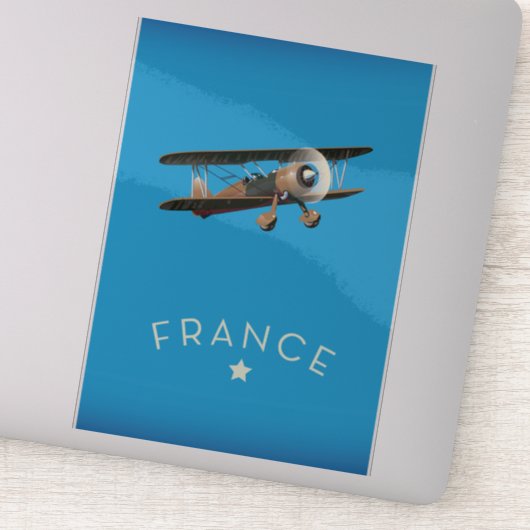 フランスのヴィンテージ飛行用ポスター シール (詳細)