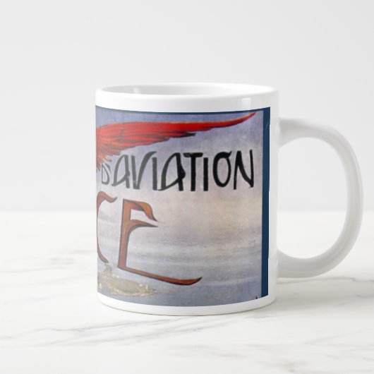 フランスのヴィンテージ1910年ナイス航空 ジャンボコーヒーマグカップ (右)