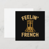 フランスのヴィンテージ・ギロチン 招待状 (正面/裏面)