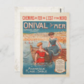 フランスのヴィンテージ・ポスタープリント付きポストカード ポストカード (正面/裏面)